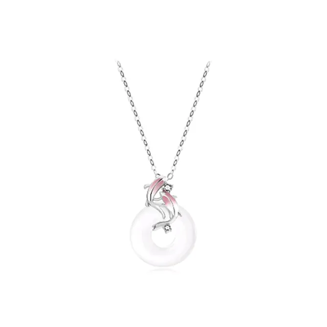 JOYDINNY Colored Glaze Necklaces Unisex-1
