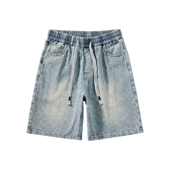 Maserati Denim Shorts Unisex Blue