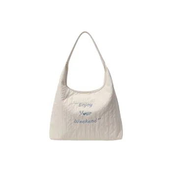 PAYOT Nylon Spring Outing On The Weekend Shoulder Bag Regular Women's Ecru