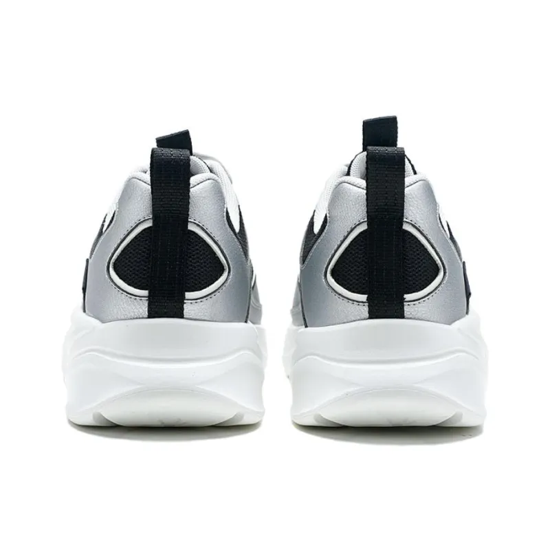 QIAODAN Slip Resistant, Abrasion Resistant, Lightweight Low Top Casual Shoes Men's Black Silver-3