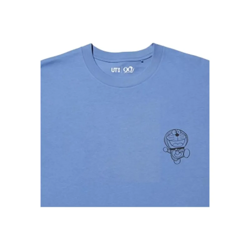 UNIQLO T Shirts Unisex 63 Sky Blue-1
