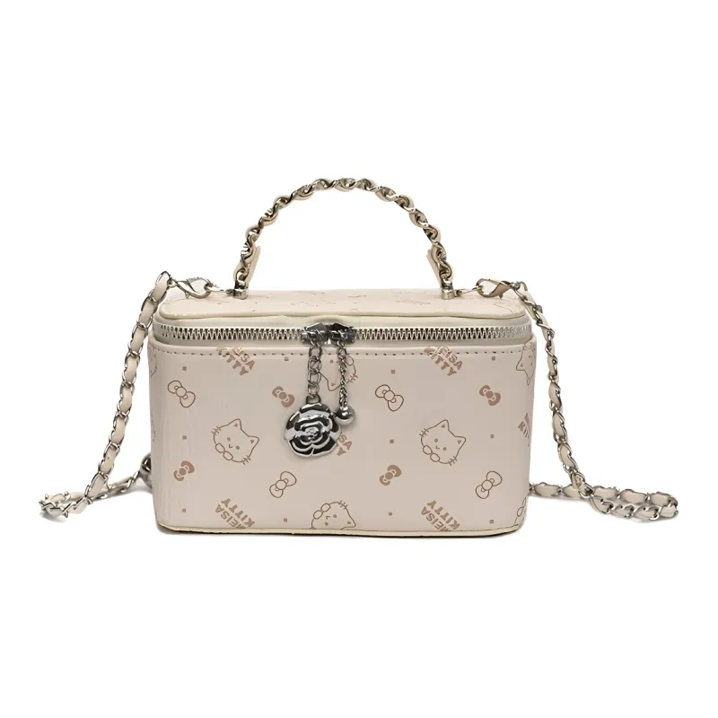 Yalu PU Box Bag, Shoulder Bag, Crossbody Bag, Handbag Women's White/Pink/Brown-7