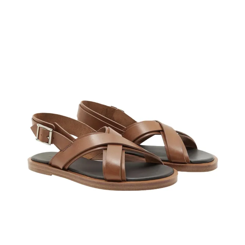 A.P.C Lou One Strap Sandals Women's Brown-1