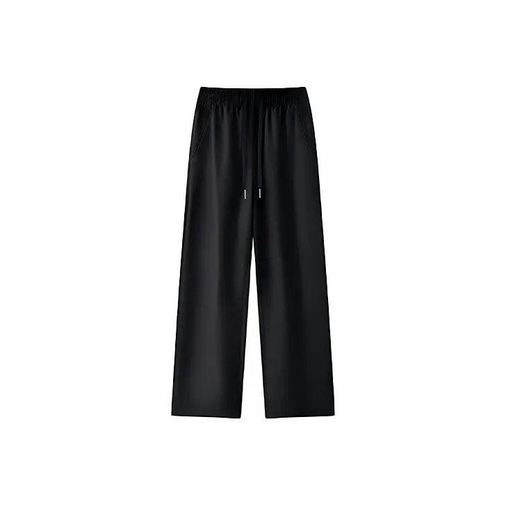 Red Bean Casual Pants Unisex Black-0