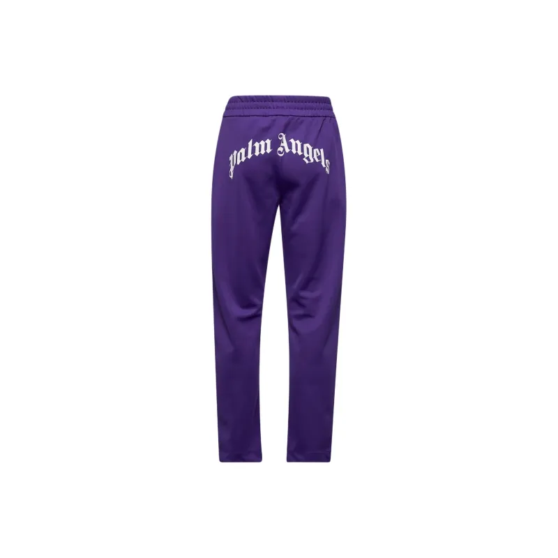 PALM ANGELS Curved Logo Printed Sweatpants-1