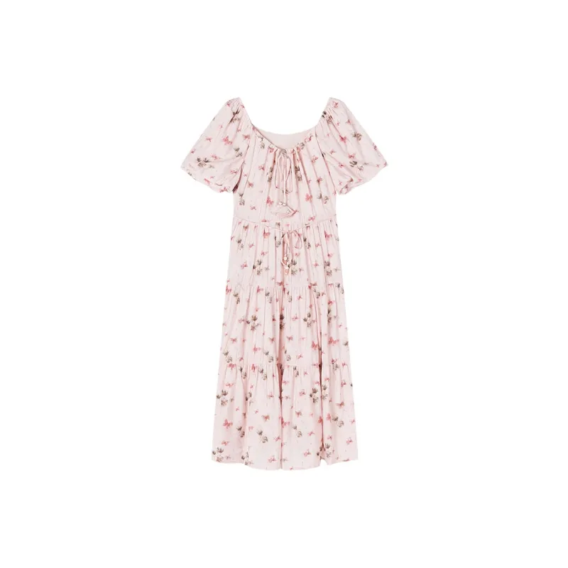 XIANGYING Short Sleeved Dress Women's-0