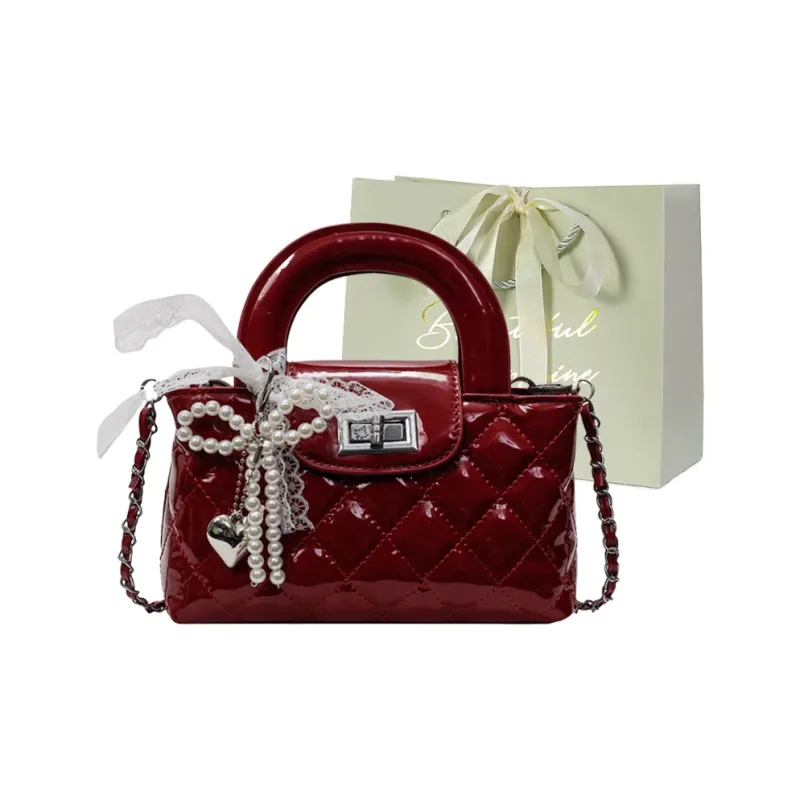 JIANGLIDA PU Shoulder Bag, Crossbody Bag, Handbag Women's Ecru/Pink/Red/Black-8