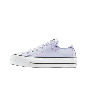 Converse Chuck Taylor All Star Lift Wear resistant And Lightweight Low Top Canvas Shoes Women's Light Purple