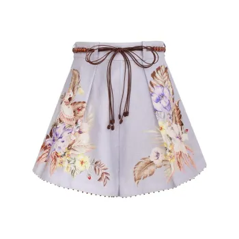 Zimmermann SS25 Casual Shorts Women's Pink Blue
