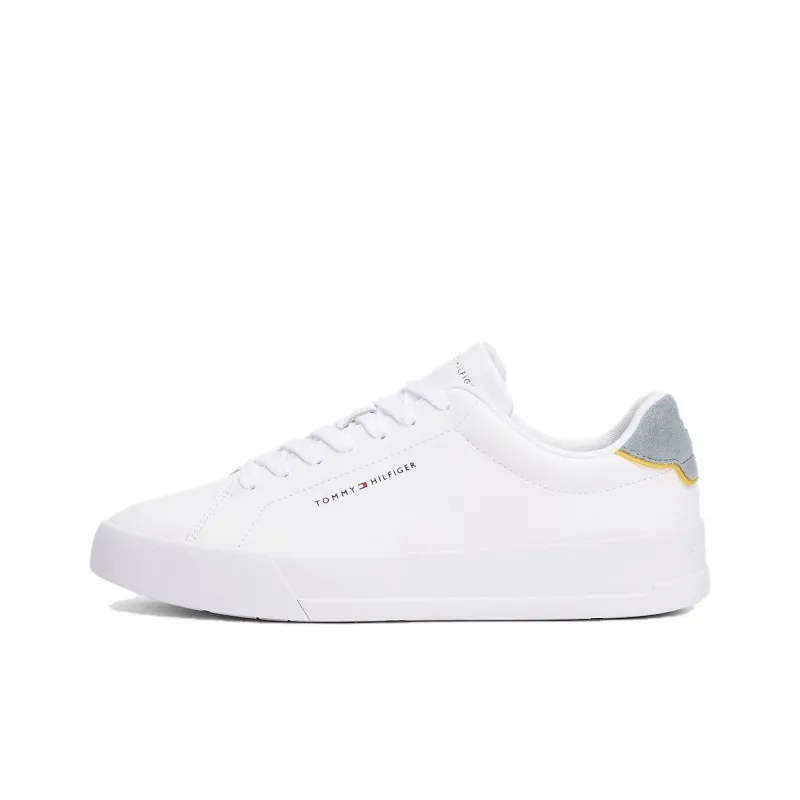 Tommy Hilfiger Trainers Low Top Skateboard Shoes Men's White-0