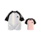 2 Pack (Black & White & Gray Loose Fit+Black & Pink One Size Cropped)