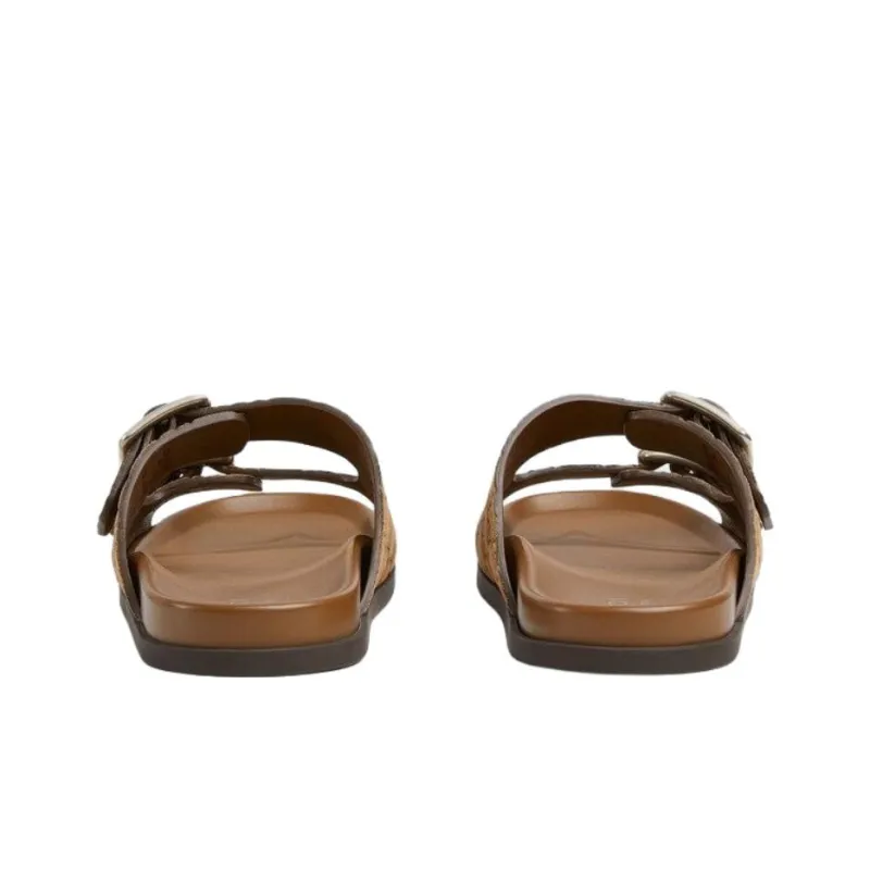 GUCCI Slide Slippers Men's Camel-4