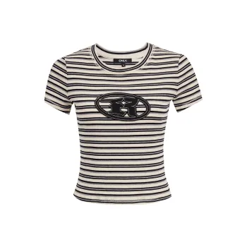 ONLY T Shirts Women's H02 Nancy Gray Stripes