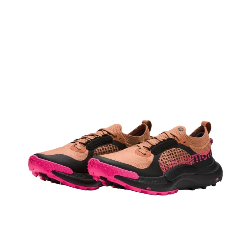 Lululemon Anti Slip Wear Resistant Low Top Trail Running Shoes Unisex Brown Black Pink-2