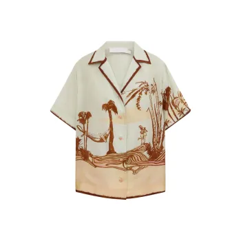 Zimmermann SS25 Shirt Women's Beige Yellow