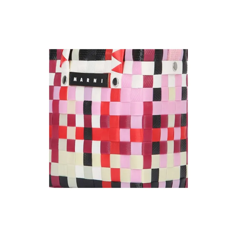 MARNI Cow Leather Basket Bag Handbag Mini Women's Multicolor-2