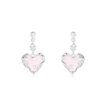 DODOGOGO Alloy S925 Sterling Silver Stud Earrings Women's