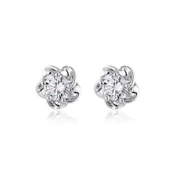 Shiban S925 Silver Stud Earrings Unisex