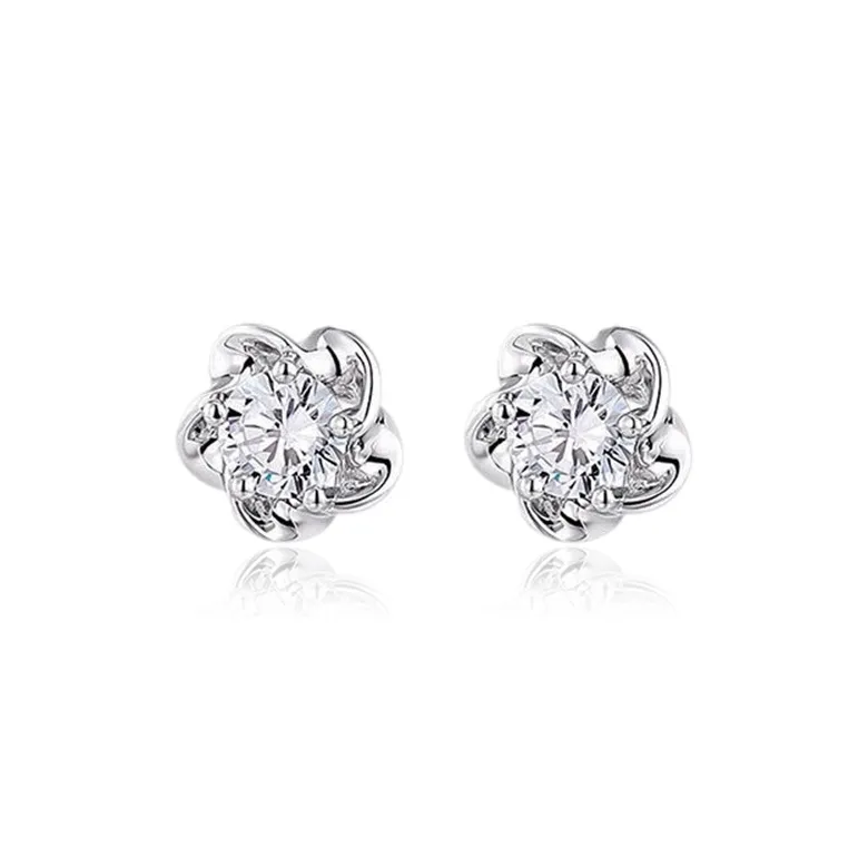 Shiban S925 Silver Stud Earrings Unisex-0