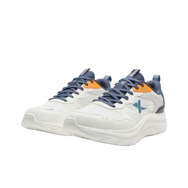 XTEP Cushioning And Breathable Low Top Casual Running Shoes Men's White Blue-1