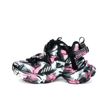 X·LUN Anti Slip Wear Resistant Low Top Chunky Sneakers Unisex Cherry Blossom Color