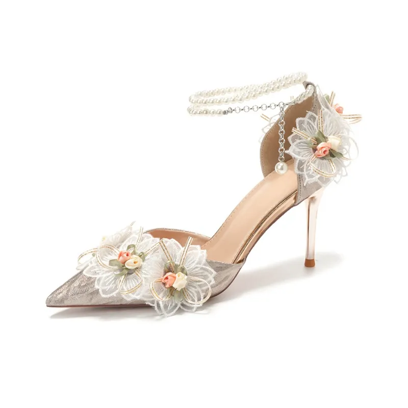 MABEL&CO Floral Splendor Slim Heel High Heels Women's-5