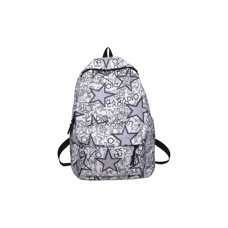 Yalu Nylon Backpack Unisex Black Gray/Black Yellow/Black Blue/Black Green/White/Khaki-21