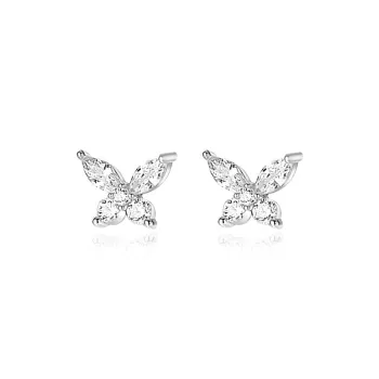 WINGSTOP S999 Fine Silver Stud Earrings Women's