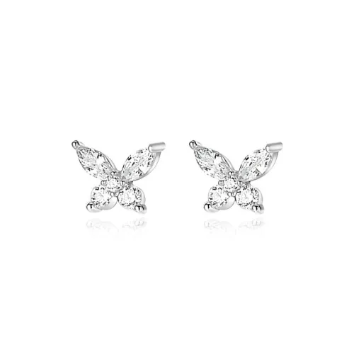 WINGSTOP S999 Fine Silver Stud Earrings Women's