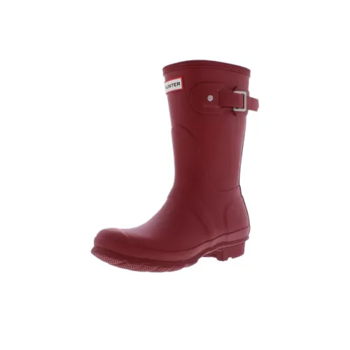 HUNTER Original Short Waterproof Rain Boots Women's Red