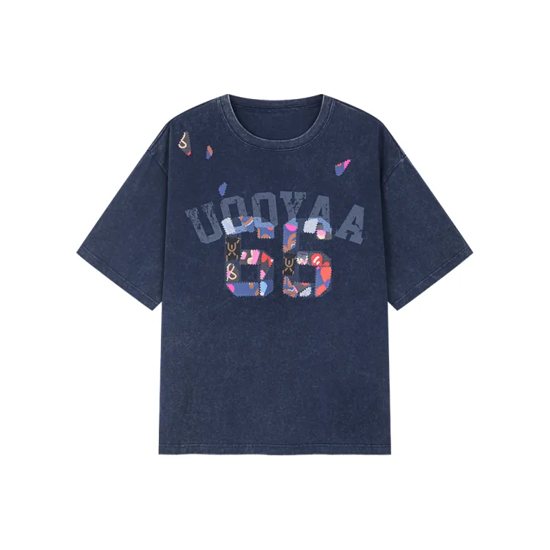 UOOYAA T Shirts Women's Navy Blue-0