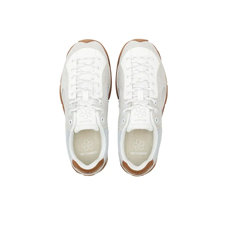 WE FLOWER Casual Shoes Unisex Low Top White-3