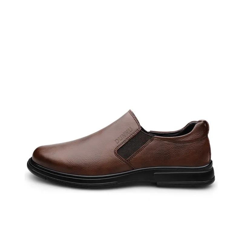 Dunnu Men's Casual Shoes Men Low Top Brown-6