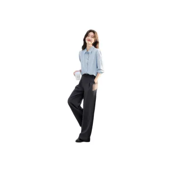 Mo Han Yi Mei Shirts Women's Light Blue