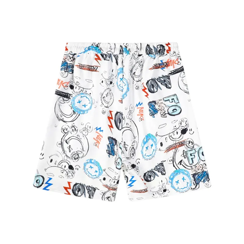 HANDAIWEI Casual Shorts Unisex White-1