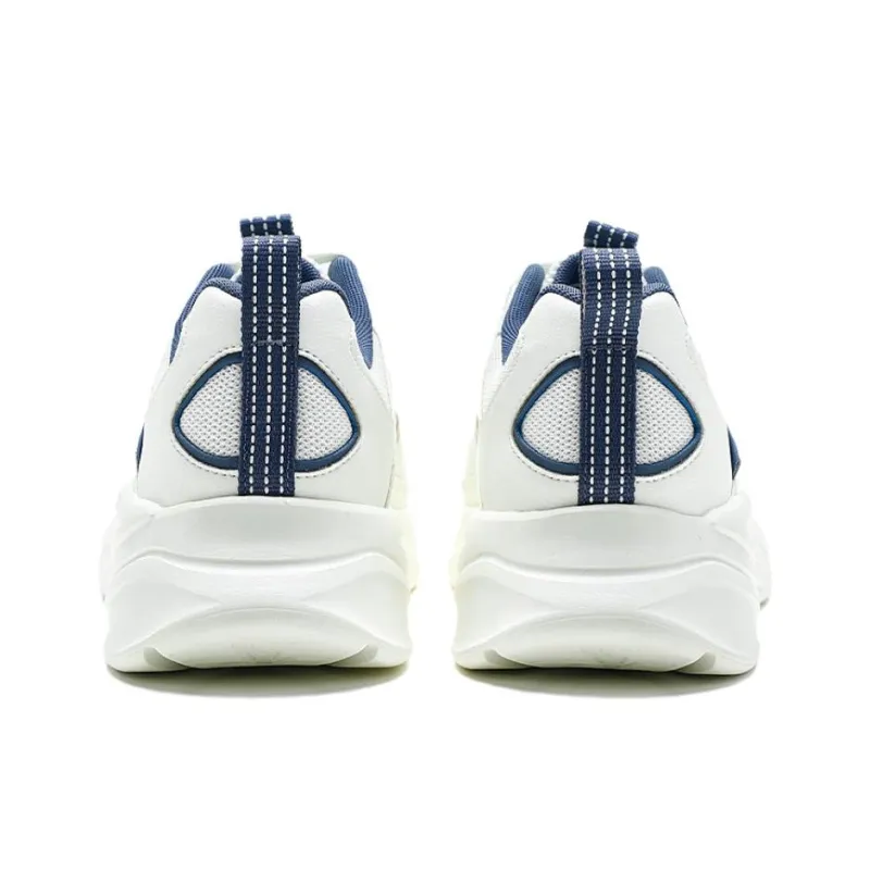 QIAODAN Slip Resistant, Breathable, Lightweight Low Top Casual Shoes Men's Ivory White Dusty Blue-3
