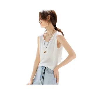 Mo Han Yi Mei Tank Tops Women's White