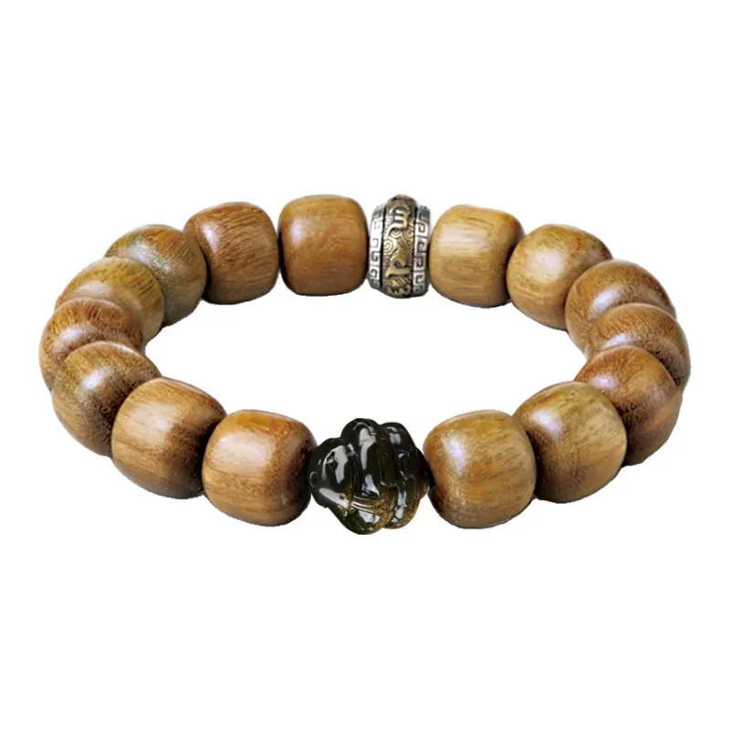 Moonstone Edge Green Sandalwood Bracelets Unisex-10