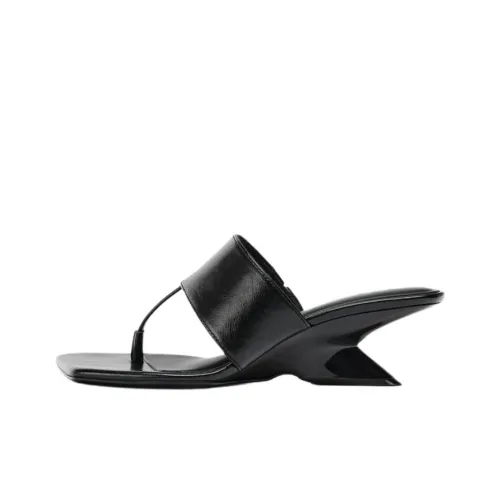 ZARA Abrasion Resistant Flip Flops Women's Black