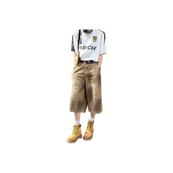 Weles Denim Shorts Unisex Khaki