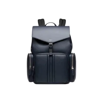 BALLY MAXI Fabric With Cow Leather Backpack Tubas Men's Midnight Blue