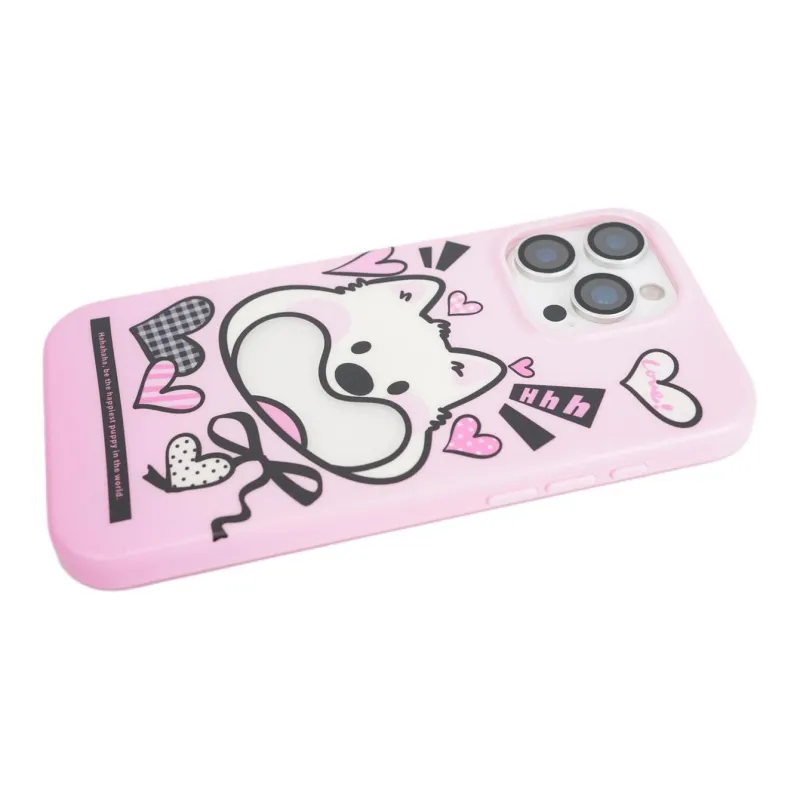 Sopi Acrylic Material Foundation Big Mouth Puppy Phone Cases Compatible With IPhone 16/15 Pro Max/Apple 13/14 Pro/Max-3