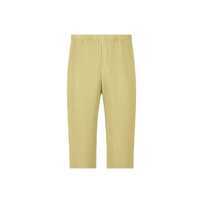 Homme Plissé Issey Miyake Casual Pants Men's Grass Green-1