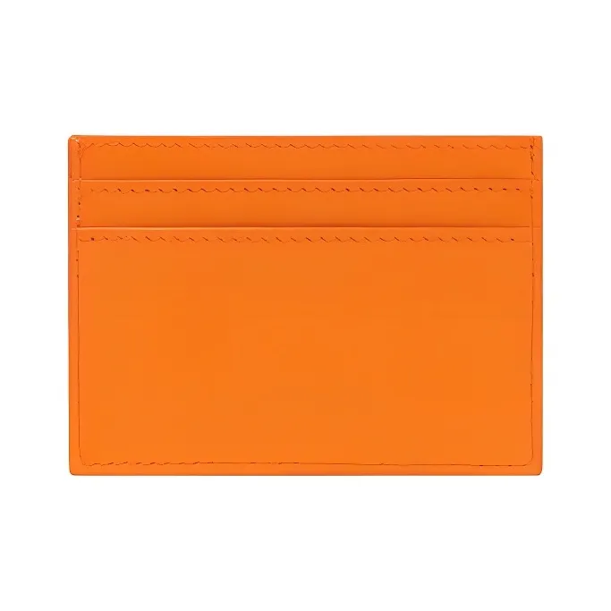 VERSACE Greca Goddess Cow Leather Wallet Card Holder Card Holder Women's Orange-1