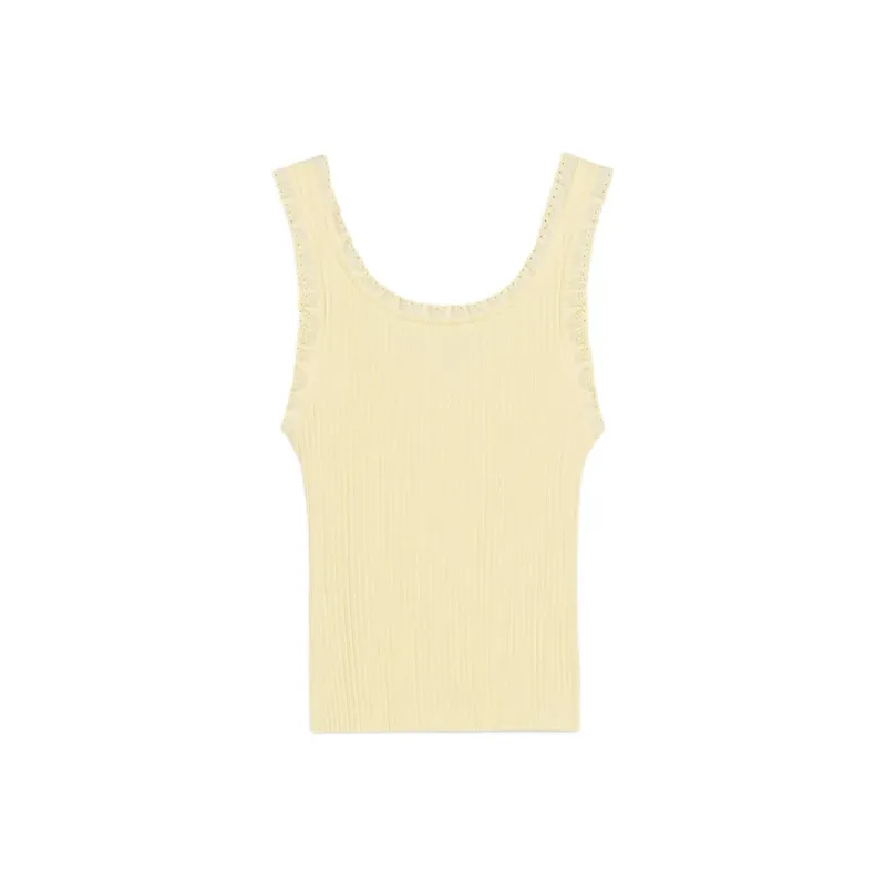 ZARA Tank Tops Women's Yellow-1