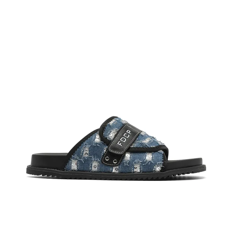 JIETEGONGYANG Slide Slippers Men's Blue-1