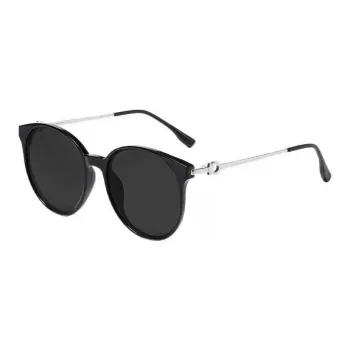 PRETTYALLUSION TR/Memory Plastic Metal Oval Sunglasses Unisex
