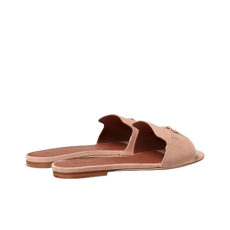 Loro Piana Slide Slippers Women's Pink-3
