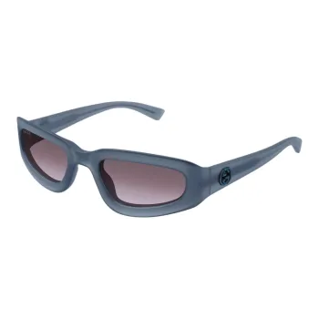 GUCCI Rectangular Sunglasses Men's Blue