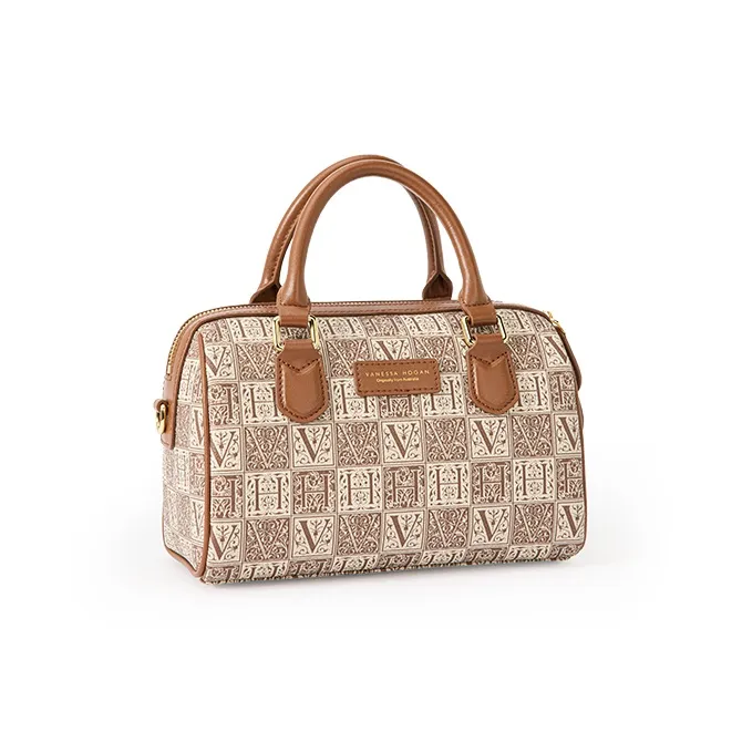 VANESSA HOGAN Artificial Leather Bowling Bag, Shoulder Bag, Crossbody Bag, Handbag Women's Multicolor-7
